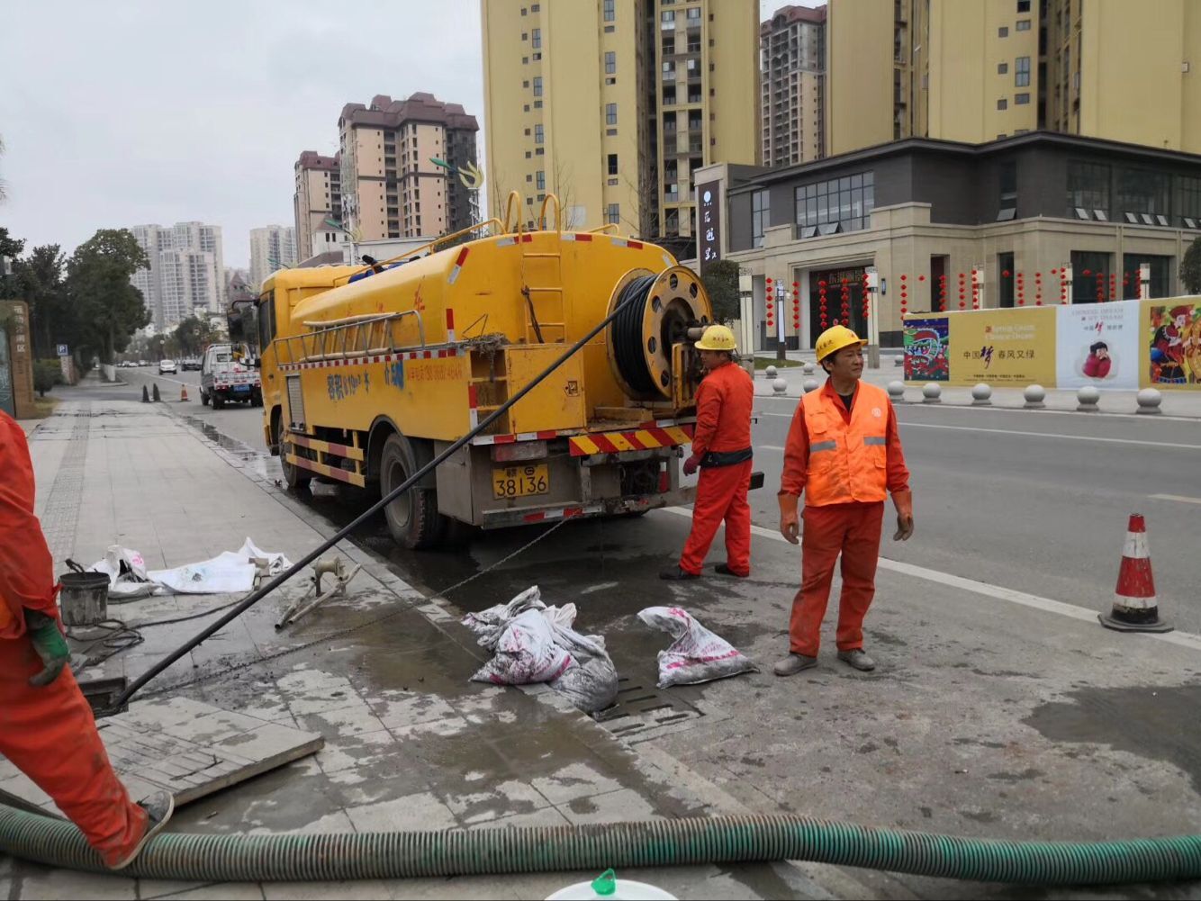 蕲春排污管道清淤-管道清洗